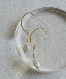 ひし形パールピアス(アレルギー対応ピアス)