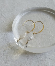 ひし形パールピアス(アレルギー対応ピアス)