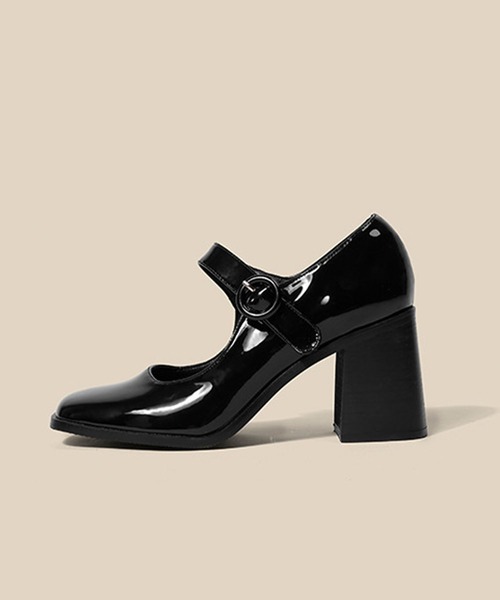 shoes365(シューズスリーシックスファイヴ)の「SHOES 365エナメル メリージェーン 太ヒール パンプス(パンプス・レディース・チョコ/ブラック・24.0cm/23.5cm/24.5cm/23.0cm)」の8枚目の写真