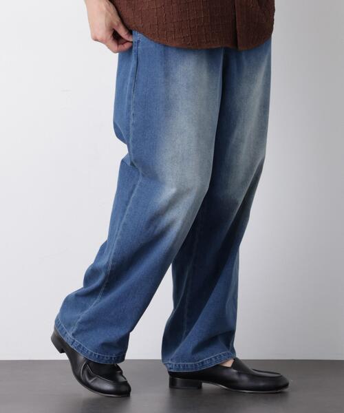 COOLLY DENIM ワイドイージーパンツ（接触冷感）（デニムパンツ
