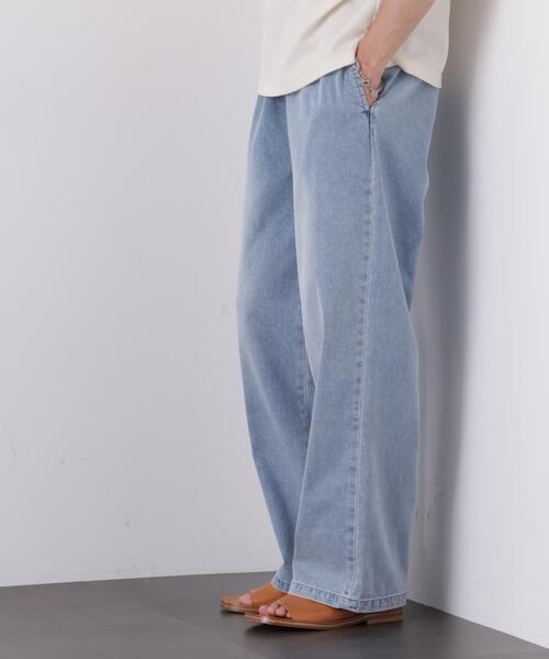 NANO universe(ナノユニバース)の「COOLLY DENIM ワイドイージーパンツ(接触冷感)(デニムパンツ・メンズ・ネイビー/ブラック/ライトブルー・M/L)」の17枚目の写真