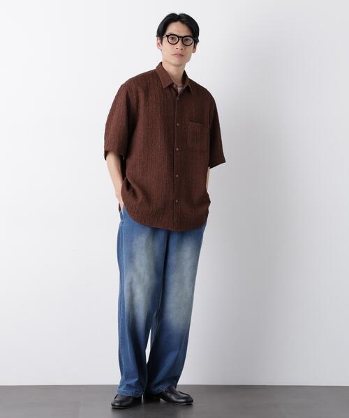 NANO universe(ナノユニバース)の「COOLLY DENIM ワイドイージーパンツ(接触冷感)(デニムパンツ・メンズ・ネイビー/ブラック/ライトブルー・M/L)」の8枚目の写真