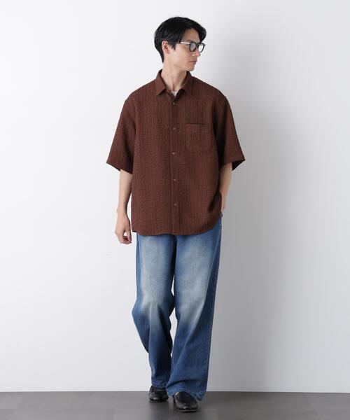 NANO universe(ナノユニバース)の「COOLLY DENIM ワイドイージーパンツ(接触冷感)(デニムパンツ・メンズ・ネイビー/ブラック/ライトブルー・M/L)」の6枚目の写真