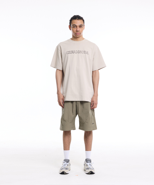 CREAM SODA LAB(クリームソーダラボ)の「グラウンドプランロゴスクエアワッペン半袖Tシャツベージュ(Tシャツ/カットソー・メンズ・その他・LARGE/X-LARGE)」の9枚目の写真