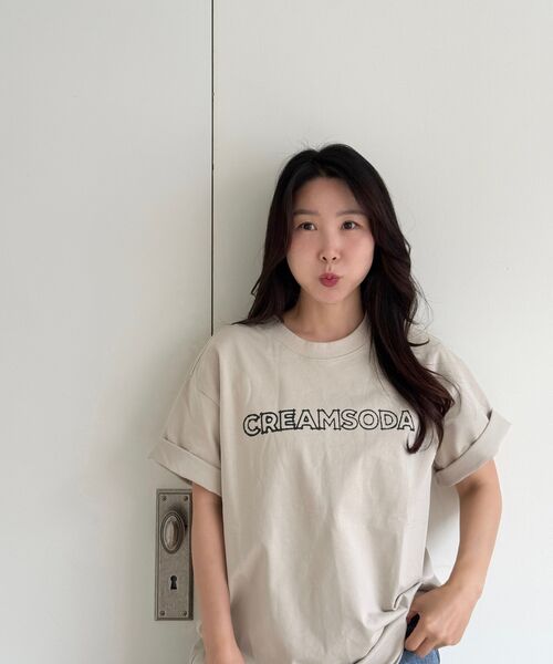 CREAM SODA LAB(クリームソーダラボ)の「グラウンドプランロゴスクエアワッペン半袖Tシャツベージュ(Tシャツ/カットソー・メンズ・その他・LARGE/X-LARGE)」の4枚目の写真