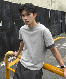 XERO（ゼロ）の「コア配色半袖Tシャツ[メランジグレー]（Tシャツ/カットソー）」