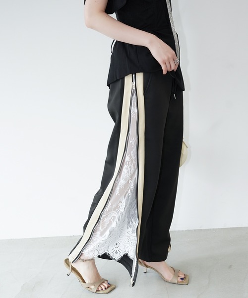 chuclla（チュクラ）の「サイドジップトラックパンツ chw26s352（その他パンツ・レディース・ブラック/ブラウン・XL/M/L）」の21枚目の写真