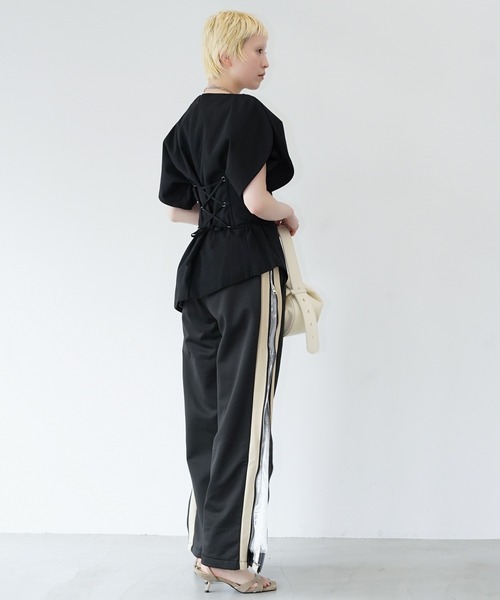 chuclla（チュクラ）の「サイドジップトラックパンツ chw26s352（その他パンツ・レディース・ブラック/ブラウン・XL/M/L）」の3枚目の写真
