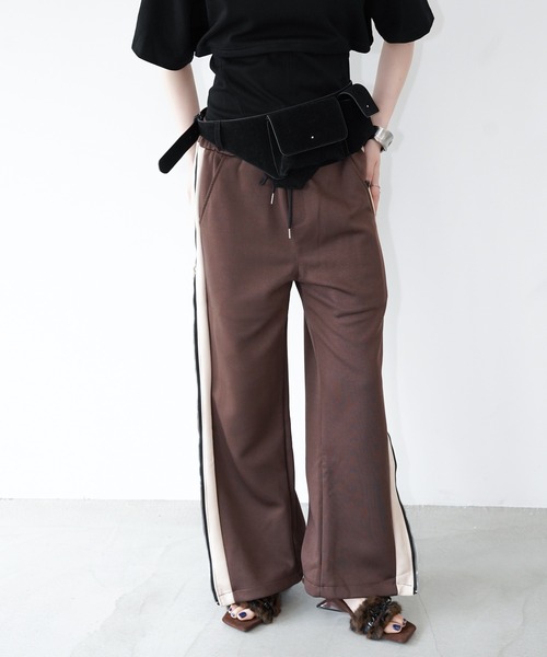 chuclla（チュクラ）の「サイドジップトラックパンツ chw26s352（その他パンツ・レディース・ブラック/ブラウン・XL/M/L）」の5枚目の写真