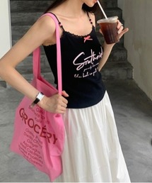 letter print tote bag