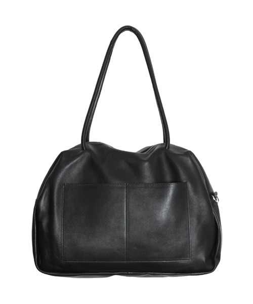 YArKA（ヤーカ）の「【YArKA/ヤーカ】real leather sharp & soft mix nuance boston bag L [sas3] / 直曲線のニュアンスボストンバッグ（トートバッグ・メンズ・ブラック・FREE）」の14枚目の写真