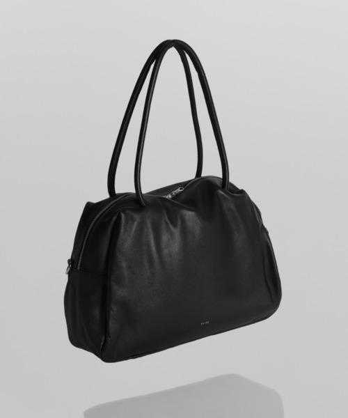 YArKA（ヤーカ）の「【YArKA/ヤーカ】real leather sharp & soft mix nuance boston bag L [sas3] / 直曲線のニュアンスボストンバッグ（トートバッグ・メンズ・ブラック・FREE）」の9枚目の写真