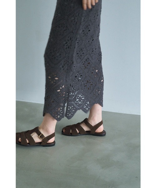 marjour(マージュール)の「CROCHET LACE DRESS(ワンピース・レディース・ホワイト×ブラック/チャコール・M)」の15枚目の写真
