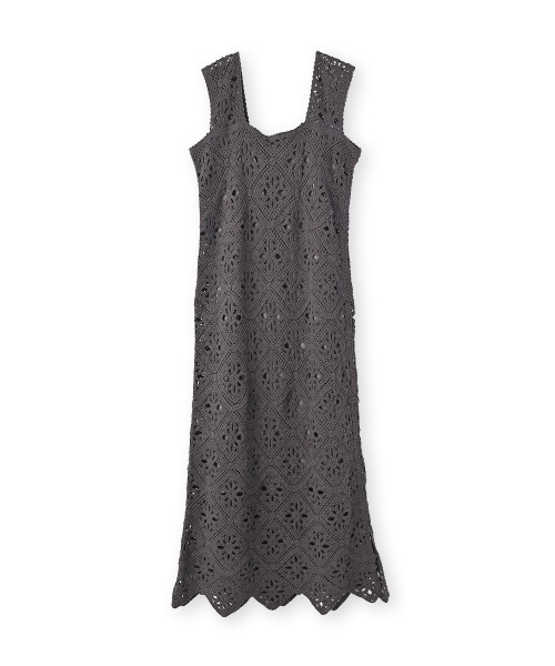 marjour(マージュール)の「CROCHET LACE DRESS(ワンピース・レディース・ホワイト×ブラック/チャコール・M)」の18枚目の写真