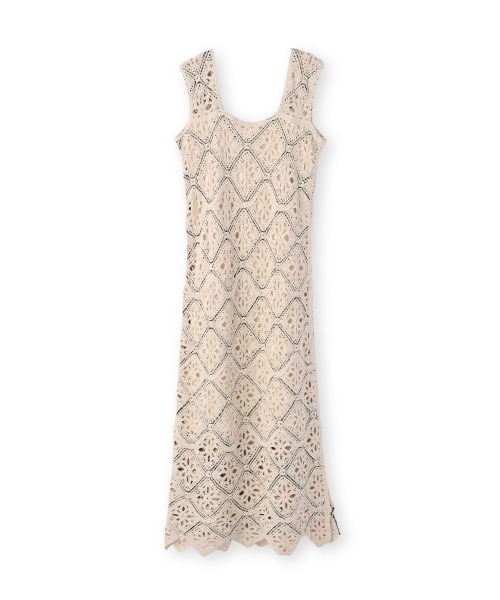 marjour(マージュール)の「CROCHET LACE DRESS(ワンピース・レディース・ホワイト×ブラック/チャコール・M)」の19枚目の写真