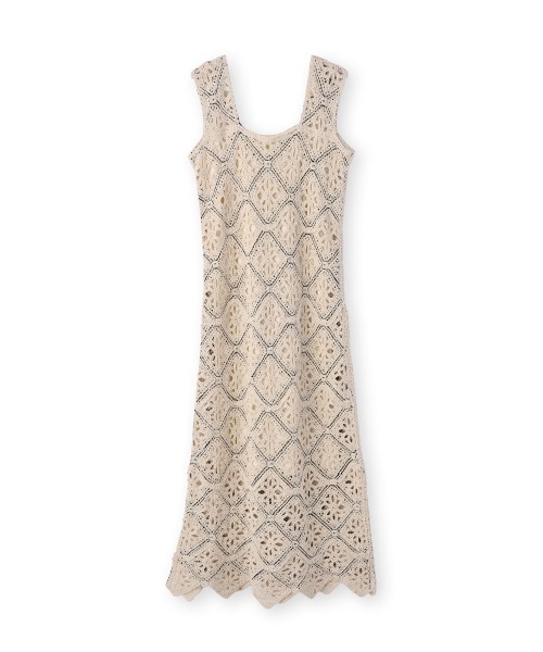 marjour(マージュール)の「CROCHET LACE DRESS(ワンピース・レディース・ホワイト×ブラック/チャコール・M)」の20枚目の写真