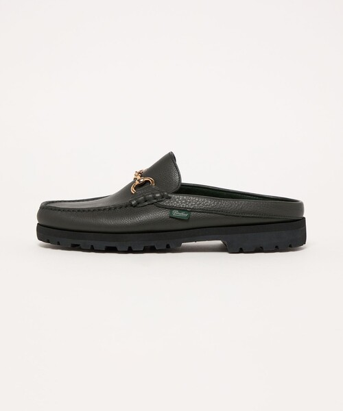 Paraboot(パラブーツ)の「【別注】<Paraboot> カラーグレインレザー ビット ミュール(ローファー・メンズ・ブラウン/オリーブ・9/8/7/6/10)」の2枚目の写真