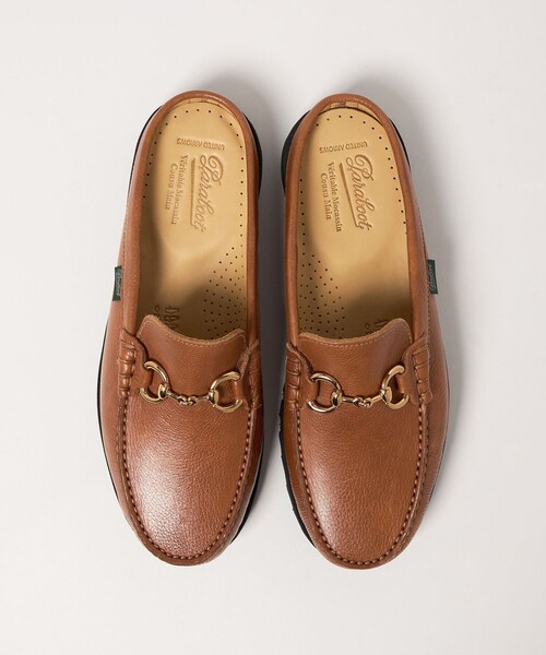 Paraboot(パラブーツ)の「【別注】<Paraboot> カラーグレインレザー ビット ミュール(ローファー・メンズ・ブラウン/オリーブ・9/8/7/6/10)」の4枚目の写真