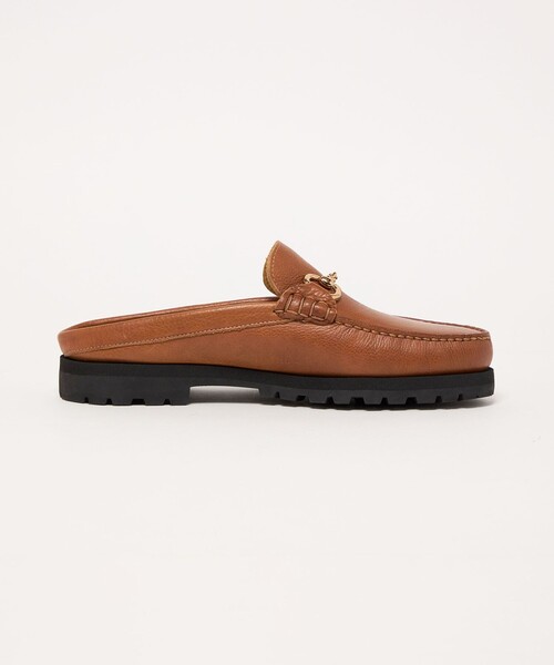 Paraboot(パラブーツ)の「【別注】<Paraboot> カラーグレインレザー ビット ミュール(ローファー・メンズ・ブラウン/オリーブ・9/8/7/6/10)」の5枚目の写真
