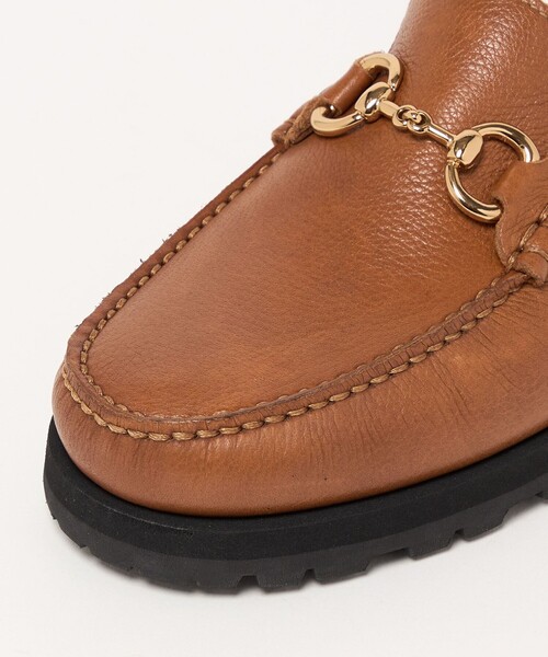 Paraboot(パラブーツ)の「【別注】<Paraboot> カラーグレインレザー ビット ミュール(ローファー・メンズ・ブラウン/オリーブ・9/8/7/6/10)」の14枚目の写真