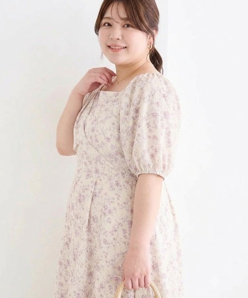 p courge(ピークルジュ)の「カシュクールデザイン バックシャーリング ロングワンピース(ワンピース・レディース・ブラック/アイボリー・LL/4L/3L)」の8枚目の写真
