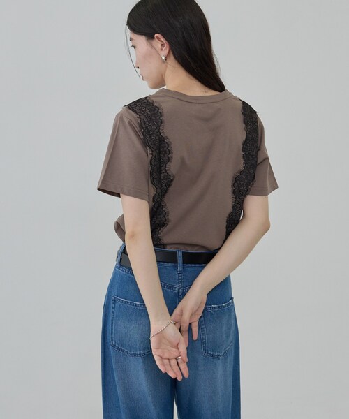 GALLEST(ギャレスト)の「レースステッチドTシャツ(Tシャツ/カットソー・レディース・ブラック/ベージュ/ホワイト・38)」の17枚目の写真
