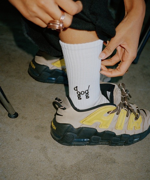 STUDIOUS（ステュディオス）の「【 loosejoints】JASON FOX - DOG RIB SOCKS（ソックス/靴下・メンズ・ホワイト/ブラック・FREE）」の3枚目の写真