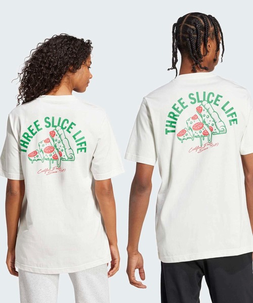 adidas（アディダス）の「ラウンジ ピザグラフィック 半袖Tシャツ / アディダス adidas（Tシャツ/カットソー・メンズ・オフホワイト・XX-LARGE/3XL/LARGE/MEDIUM/SMALL/X-LARGE/X-SMALL）」の5枚目の写真