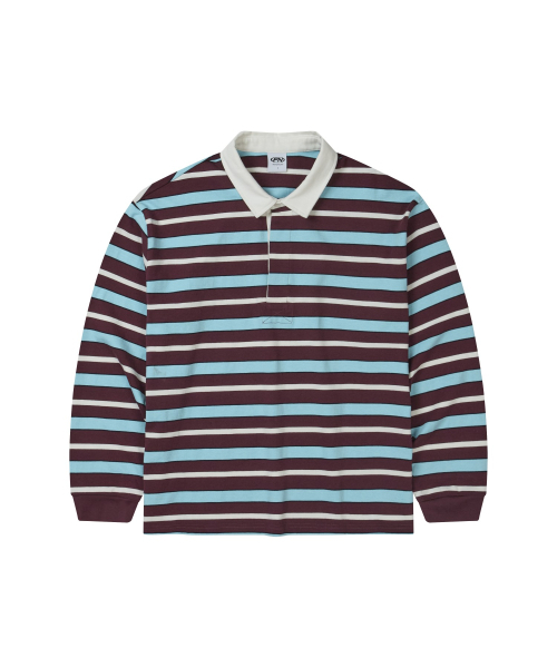 FERNOV(ペルノブ)の「ストライプラグビーTシャツブラウン(スウェット・レディース・その他・1/2/3)」の8枚目の写真