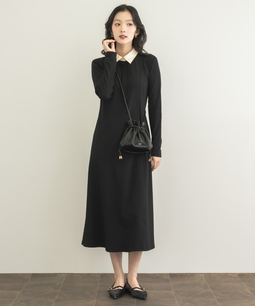 NEUNA(ヌナ)の「【こんなバッグが欲しかった!!】ギャザーミニポシェットバッグ(ショルダーバッグ・レディース・ベージュ/ブラック・FREE)」の3枚目の写真