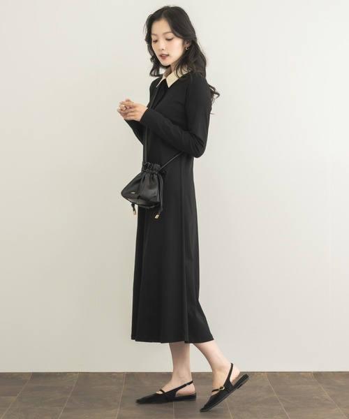 NEUNA(ヌナ)の「【こんなバッグが欲しかった!!】ギャザーミニポシェットバッグ(ショルダーバッグ・レディース・ベージュ/ブラック・FREE)」の6枚目の写真