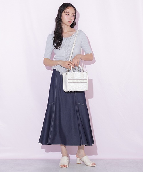 JILL by JILL STUART(ジルバイジルスチュアート)の「フラワーチュールトートバッグ(ショルダーバッグ・レディース・ブルー/ホワイト・FREE)」の12枚目の写真