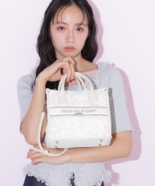 JILL by JILL STUART(ジルバイジルスチュアート)の「フラワーチュールトートバッグ(ショルダーバッグ・レディース・ブルー/ホワイト・FREE)」の9枚目の写真