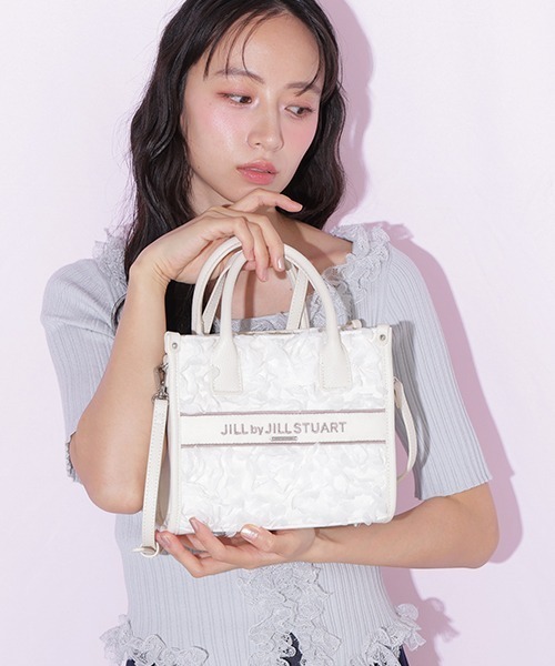 JILL by JILL STUART(ジルバイジルスチュアート)の「フラワーチュールトートバッグ(ショルダーバッグ・レディース・ブルー/ホワイト・FREE)」の10枚目の写真