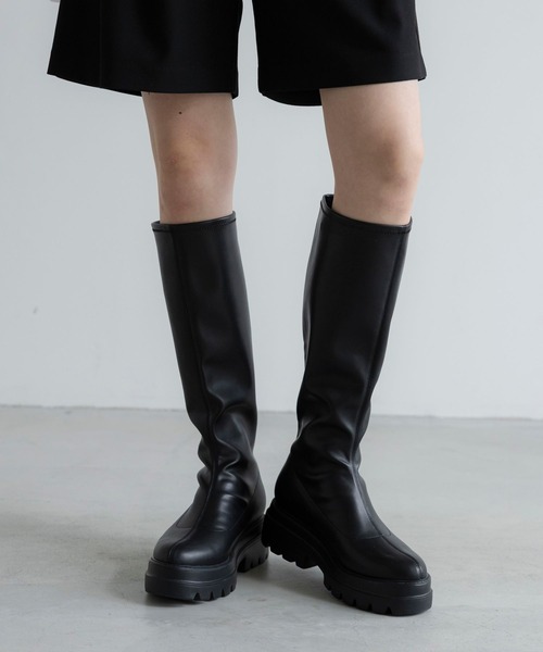 LOWRYS FARM(ローリーズファーム)の「ストレッチインヒールロングブーツ 1054888(ブーツ・レディース・ブラウン/ブラック・LARGE/MEDIUM)」の1枚目の写真