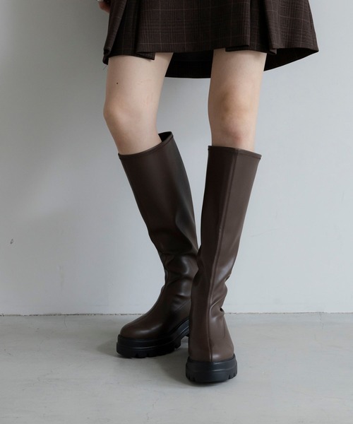 LOWRYS FARM(ローリーズファーム)の「ストレッチインヒールロングブーツ 1054888(ブーツ・レディース・ブラウン/ブラック・LARGE/MEDIUM)」の3枚目の写真