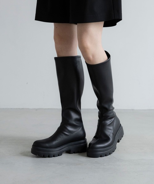 LOWRYS FARM(ローリーズファーム)の「ストレッチインヒールロングブーツ 1054888(ブーツ・レディース・ブラウン/ブラック・LARGE/MEDIUM)」の7枚目の写真