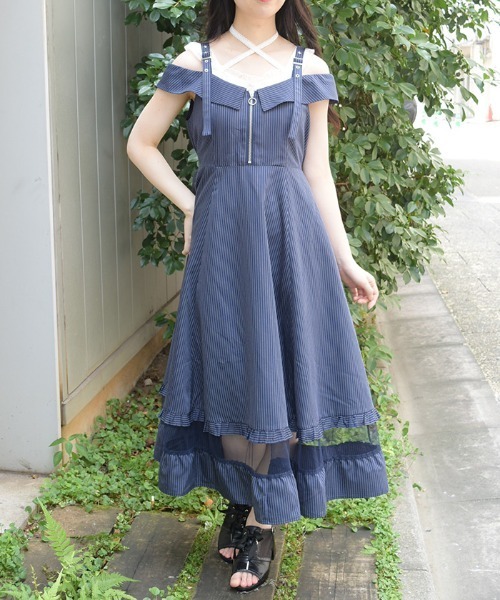 axes femme(アクシーズファム)の「裾チュールワンピース(ワンピース・レディース・ブラック/レッド/ネイビー・FREE)」の13枚目の写真