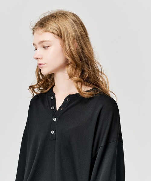 WETTEMPT(ウィテンプト)の「HIGH GAUGE HENRY NECK L/S KNIT / ハイゲージヘンリーネックL/Sニット(ニット/セーター・メンズ・ネイビー/ブラウン/グレー/ブラック・SMALL/MEDIUM/LARGE)」の11枚目の写真