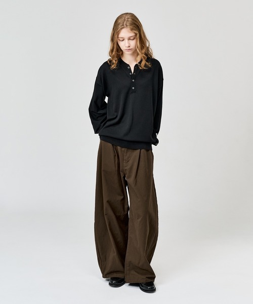 WETTEMPT(ウィテンプト)の「HIGH GAUGE HENRY NECK L/S KNIT / ハイゲージヘンリーネックL/Sニット(ニット/セーター・メンズ・ネイビー/ブラウン/グレー/ブラック・SMALL/MEDIUM/LARGE)」の13枚目の写真