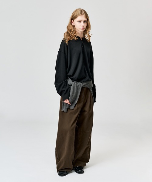 WETTEMPT(ウィテンプト)の「HIGH GAUGE HENRY NECK L/S KNIT / ハイゲージヘンリーネックL/Sニット(ニット/セーター・メンズ・ネイビー/ブラウン/グレー/ブラック・SMALL/MEDIUM/LARGE)」の8枚目の写真