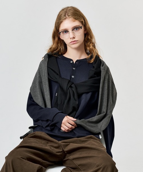 WETTEMPT(ウィテンプト)の「HIGH GAUGE HENRY NECK L/S KNIT / ハイゲージヘンリーネックL/Sニット(ニット/セーター・メンズ・ネイビー/ブラウン/グレー/ブラック・SMALL/MEDIUM/LARGE)」の15枚目の写真