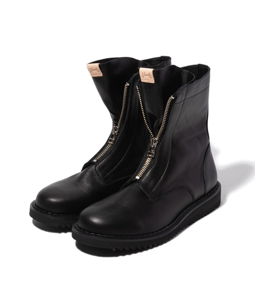 glamb(グラム)の「Double Zip Combat Boots / ダブルジップコンバットブーツ(ブーツ・メンズ・ブラック/ベージュ・25/26/27/28)」の1枚目の写真