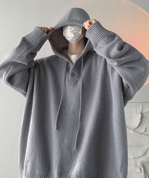 Knit Hood Pullover — вязаный худ с капюшоном