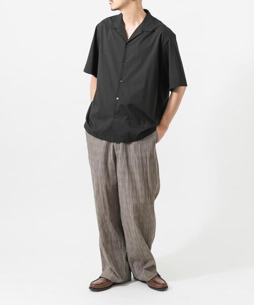 URBAN RESEARCH（アーバンリサーチ）の「TECH BLEND RAYON OPEN COLLAR SHIRTS（シャツ/ブラウス・メンズ・ブラウン/ブラック/ベージュ系その他・LARGE/MEDIUM）」の5枚目の写真