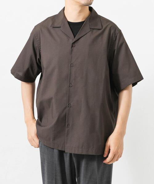 URBAN RESEARCH（アーバンリサーチ）の「TECH BLEND RAYON OPEN COLLAR SHIRTS（シャツ/ブラウス・メンズ・ブラウン/ブラック/ベージュ系その他・LARGE/MEDIUM）」の8枚目の写真