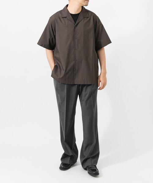 URBAN RESEARCH（アーバンリサーチ）の「TECH BLEND RAYON OPEN COLLAR SHIRTS（シャツ/ブラウス・メンズ・ブラウン/ブラック/ベージュ系その他・LARGE/MEDIUM）」の9枚目の写真