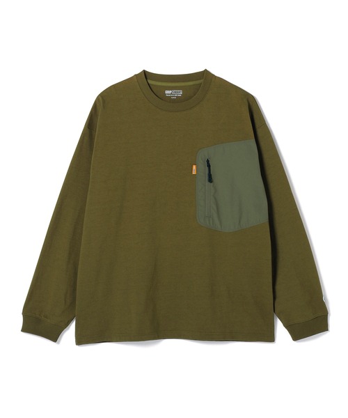 GRIP SWANY(グリップスワニー)の「【GSMCT-229】 GEAR WIDE L/S TEE(Tシャツ/カットソー・メンズ・ホワイト/ブラック/オリーブ・M/L/XL)」の3枚目の写真