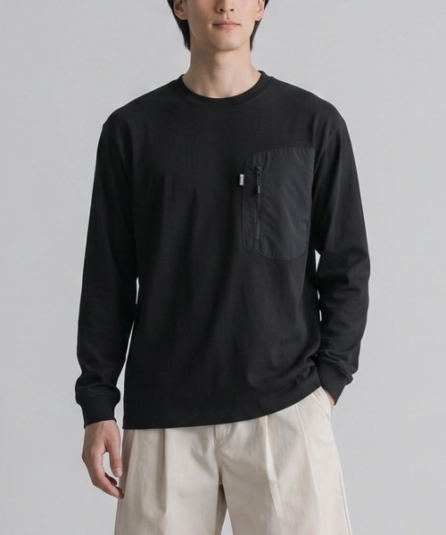 GRIP SWANY(グリップスワニー)の「【GSMCT-229】 GEAR WIDE L/S TEE(Tシャツ/カットソー・メンズ・ホワイト/ブラック/オリーブ・M/L/XL)」の1枚目の写真