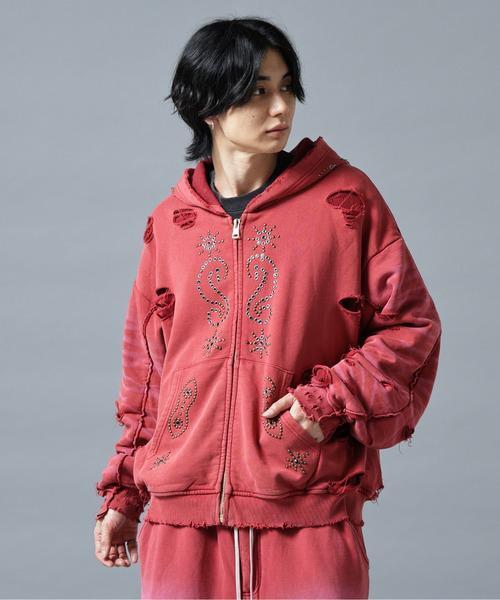 DANKE SCHON（ダンケシェーン）の「【WEB&DEPOT限定】DankeSchon/ダンケシェーン/SULFER CHEMICAL SWEAT ZIP HOODIE（パーカー・レディース・ネイビー/ブラック/レッド/グレー・M/L）」の4枚目の写真